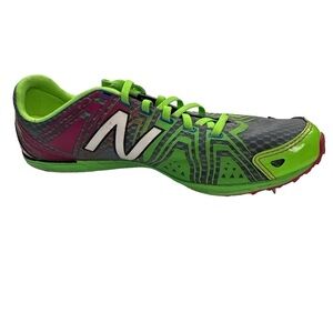 New Balance Spikes RevLite Racing Shoes Neon Green/Pink/Grey Preowned 7